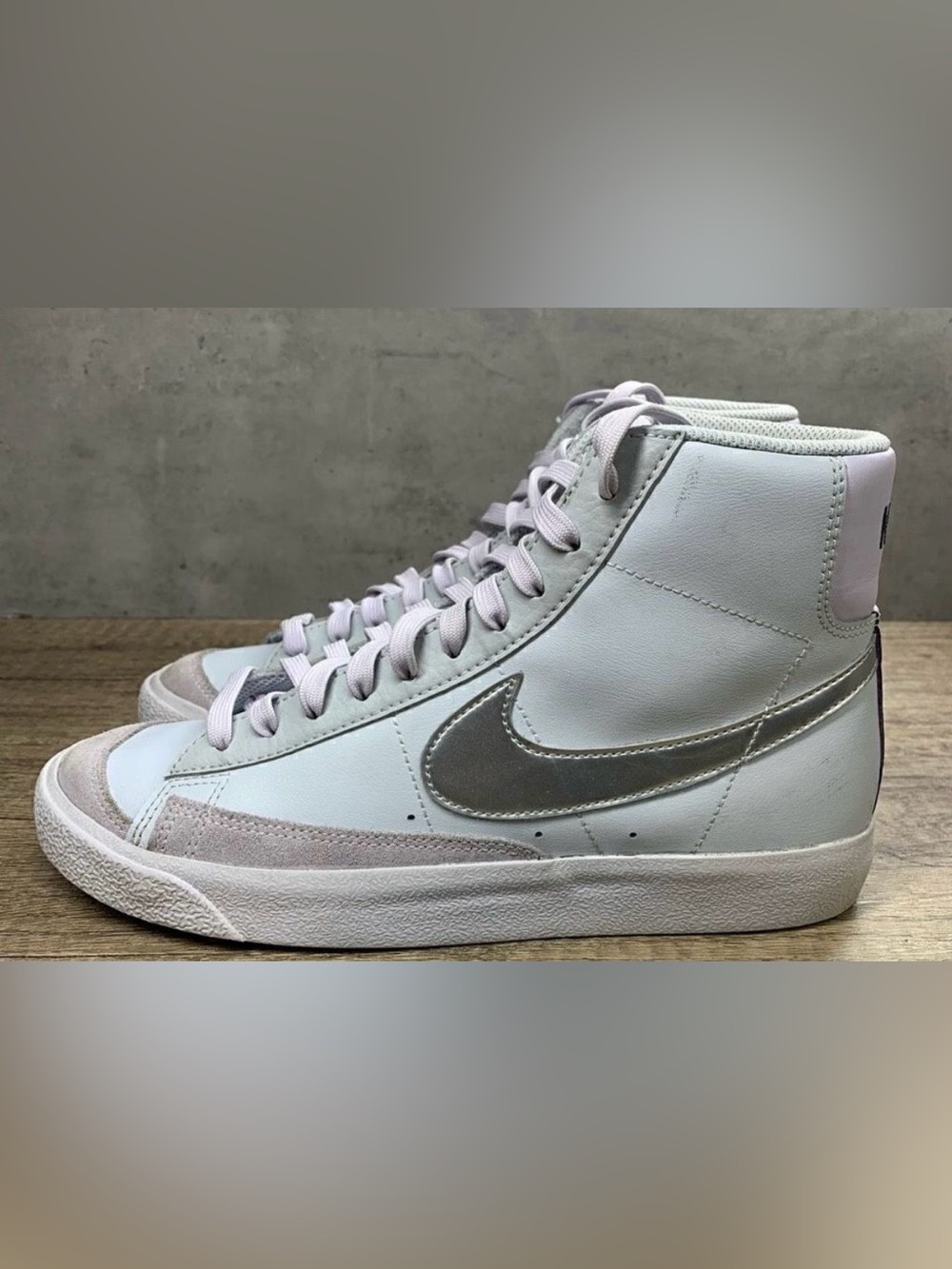 Nike~Youth~Blazer Mid '77 Pure ‘Metallic Silver~(DA4086-010)Sneakers~Size 6Y